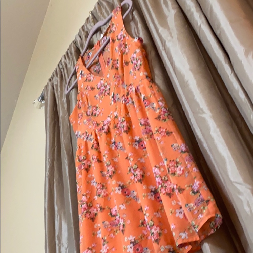 Casual dresses blue and coral